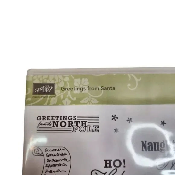 Stampin' Up! GREETINGS FROM SANTA Stamp Set Christmas Reindeer Pine Tree List - Picture 5 of 5